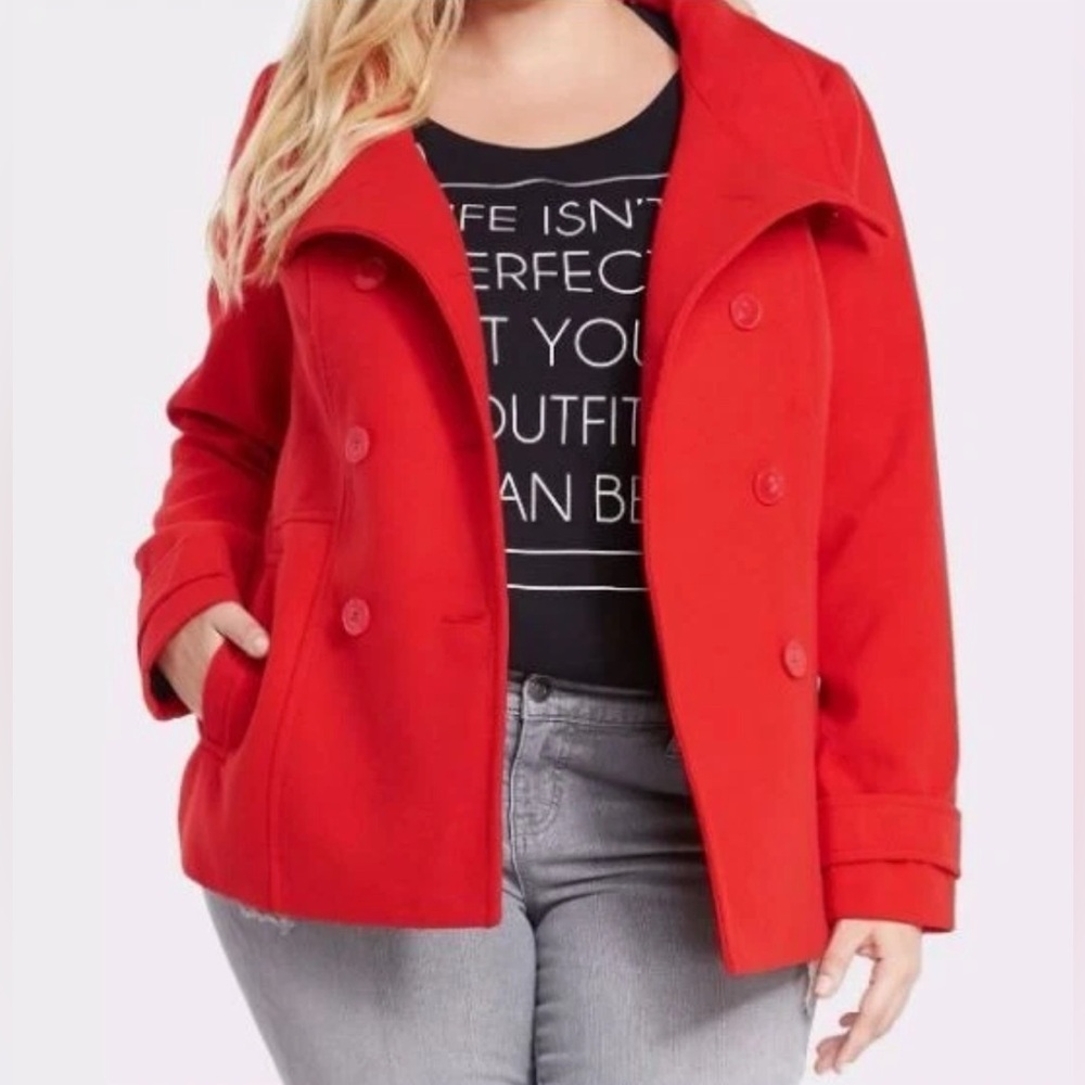 Torrid Women's Red Peacoat